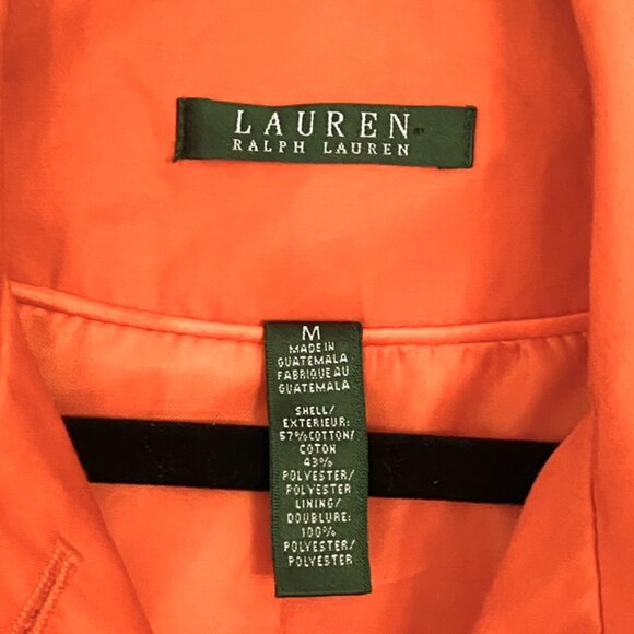 Ralph Lauren Black Label Mid-Length Belted Orange Trench Coat Womens Size M - Picture 3 of 11